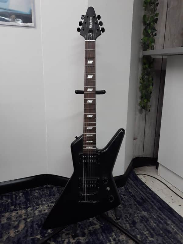 Epiphone Explorer GT Worn Black | Reverb