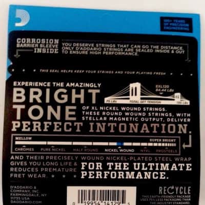 D'Addario EXL120-3D Nickel Electric Guitar Strings 3 Sets UPC 019954126100 image 2