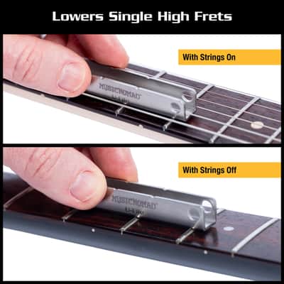 Music Nomad Fret Leveler - Diamond U-File for Leveling Single Guitar Frets - 3 Pack (1.25", 2", 3") image 4