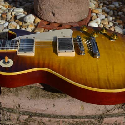 Gibson Les Paul 59' Specs R8 Historic Makeovers Brazilian Rosewood 2014 "Pearly Gates" Burst image 12
