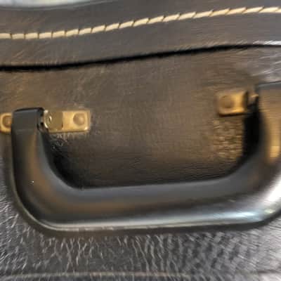 Vintage Alvarez Branded 16 inch Black Tan Plush Interior Hard Shell Guitar Case image 8
