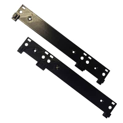 4U (3U+1U) 56HP Eurorack Rails Kit with Brackets & M3 nuts (Black / Silver) image 2
