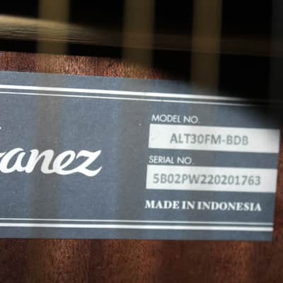 Ibanez ALT30FM-BDB Altstar 2021 - Present - Blue Doom Burst image 4