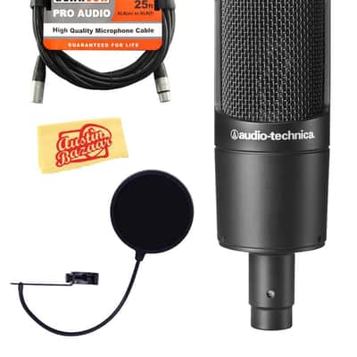 Audio-Technica AT2035 Cardioid Condenser Microphone w/ Pop Filter