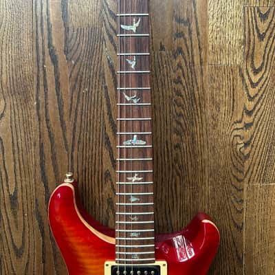 2001 PRS Custom 24 10 Top (Birds & Gold Hardware)- Cherry Sunburst w/ OHSC image 6