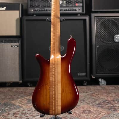 Warwick Limited Edition Masterbuilt Streamer Stage II NT 5-String Bass - Bleached Honey Sunset Burst in Natural Transparent High Polish with Gig Bag image 9