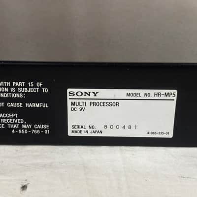 Sony HR-MP5 Multi Effects Processor New internal Battery w/ power supply image 6