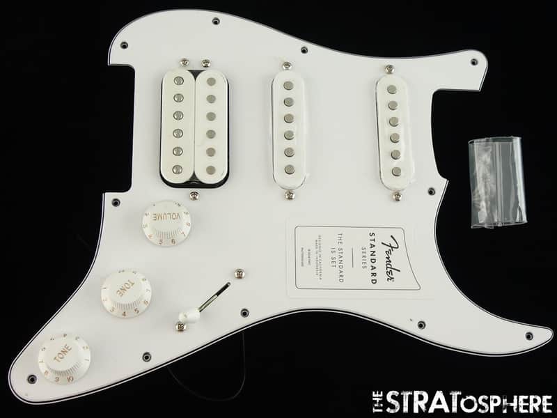 Fender Standard Strat *HSS LOADED PICKGUARD PICKUPS, Stratocaster, White image 1