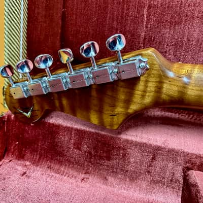 Fender Stratocaster, Limited Edition, Journeyman Relic, Closet Classic Hardware, Roasted 3A Flame Maple Neck, 1958 - Chocolate 3-Colour Sunburst image 24