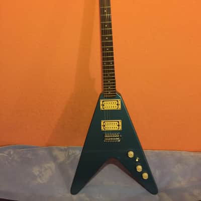 Samick Artist Series Flying V 1980s Metallic Blue image 4