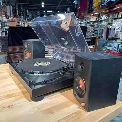 Audio-Technica AT-LP120XUSB-BK Direct-Drive Manual Turntable Package with Edifier MR3 Bluetooth Speakers image 4