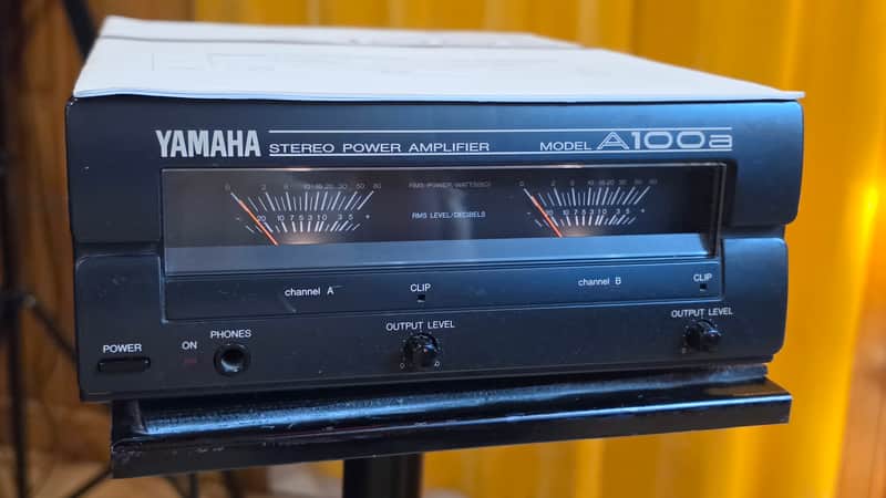 Yamaha A100a A 100 2 Channel Stereo Power Amp Amplifier image 1
