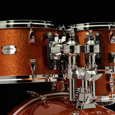 Yamaha Absolute Hybrid Maple 5pc 10/12/14/16/22 Orange Sparkle image 5