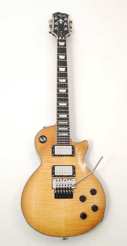 Agile AL-3200MCC Multi-Radius Lemon Burst Flame Electric Guitar with Binding  and Floyd Rose  Bridge image 1