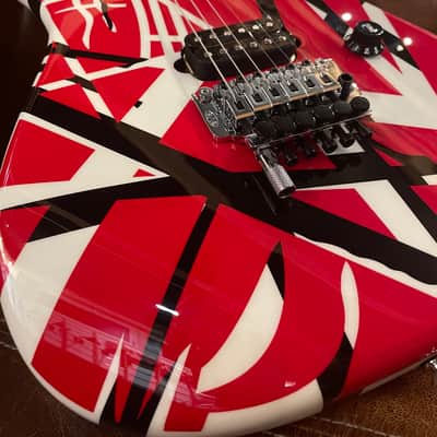 EVH Striped Series Red with Black Stripes image 4