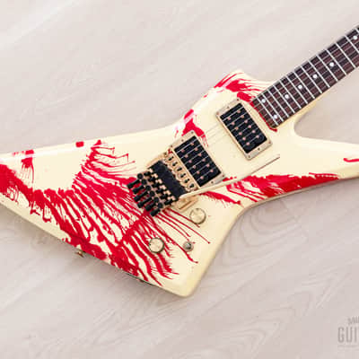 1984 Aria Pro II ZZ Custom Bloody White w/ Gold Hardware & Floyd, Japan Matsumoku image 1