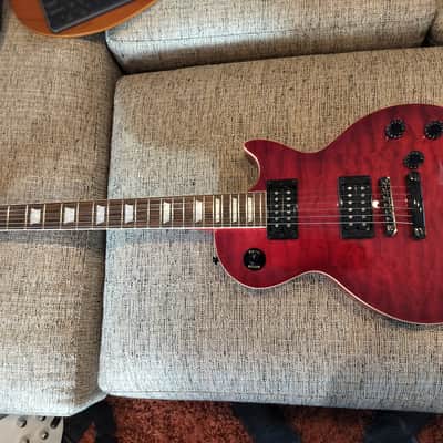 Epiphone Les Paul Classic Quilt Top 2001 - Trans Red w/ black hardware image 4