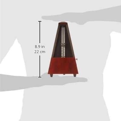 Wittner 811M 800/810 Series Maelzel Metronome Solid Wood Casing Mahogany Brown Matte with Bell image 4