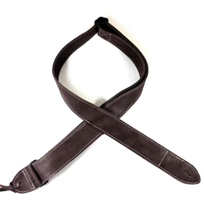 Dark Brown Premium Leather Guitar Strap - Brown Leather Guitar Strap - 100% Leather Guitar Strap-Acoustic, Electric Bass Guitars image 4