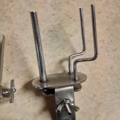 Chrome Percussion Accessories Mounts Bundled Lot - Hoop Style Clamps image 6