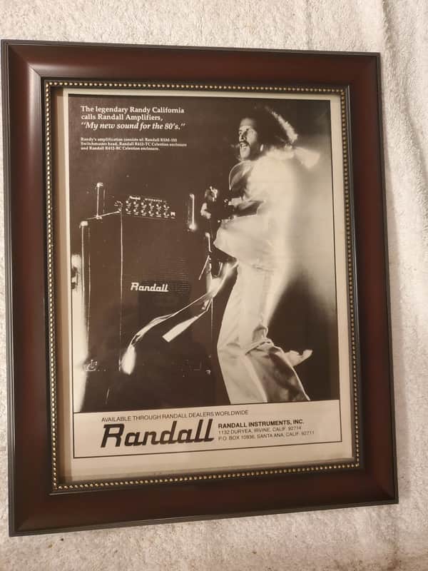1980 Randall Amps Promotional Ad Framed Randy California Original image 1
