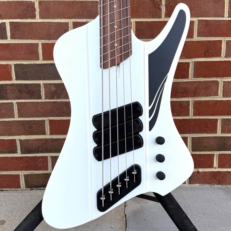 Dingwall D-Roc Standard 5-String, Matte Ducati Pearl White, Pau Ferro Fretboard, Dingwall Gig Bag image 1