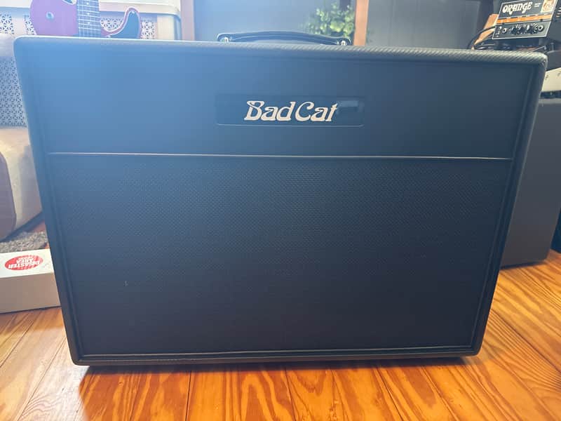 Bad Cat Hot Cat 2x12" Guitar Speaker Cabinet 2022 - Present Black with Silver Speckled Grille image 1