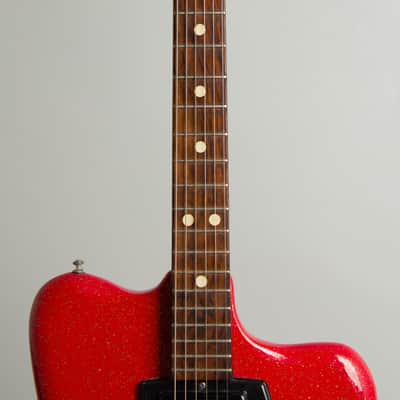 Wandre Noble "Powertone" Semi-Hollow Body Electric Guitar, c. 1964, ser. #680, black hard shell case. image 8