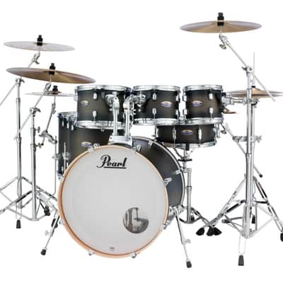Pearl Decade Maple Satin Black Burst Kit 22/8/10/12/14/16/14 7pc Drum Shell Pack | Authorized Dealer image 7