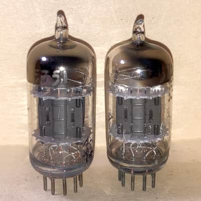 Immagine GE 5751 Black Plate Triple Mica JAN Mil-Spec Tubes, Matched Pair, Tested - 2