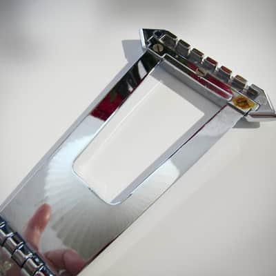 Gibson ES-175 & Other Gibson Archtops Tailpiece Authentic Vintage Part Circa-1970s-1980s-Chrome image 10