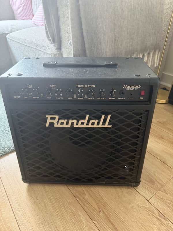 Randall RG80 80-Watt 1x12" Solid State Guitar Combo 2010s - Black imagen 1