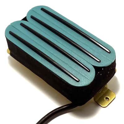 DFG Quad Rails Humbucker, Hot Four Blade Passive 23K Pickup for Bridge or Neck Use ~ Teal with Black Rails image 3