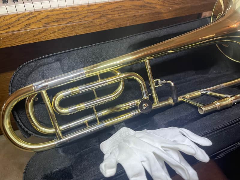F attachment rotary trigger trombone 2022 - Gold image 1