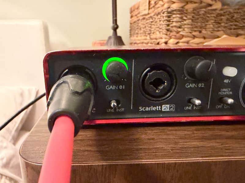 Focusrite Scarlett 2i2 Audio Interface 1st Generation Red image 1