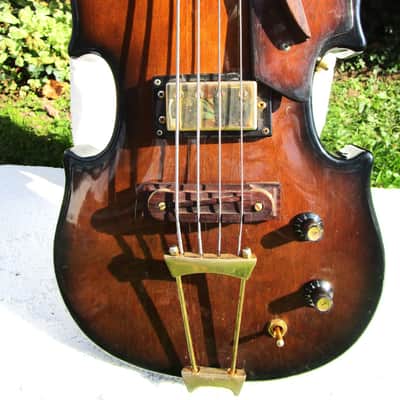 Apollo Violin Bass Guitar, Early 70's, Japan, Matsumoku Factory, Scroll Headstock image 4