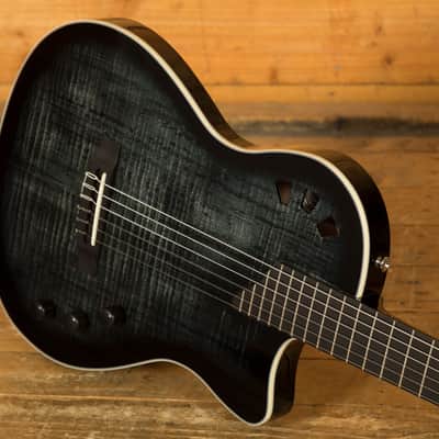 Cordoba Stage Chambered Solid-Top Cutaway Nylon Guitar - Black Burst image 5