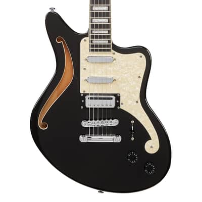 D'Angelico Premier Bedford SH Semi-Hollow Guitar - Black Flake - B-Stock image 1
