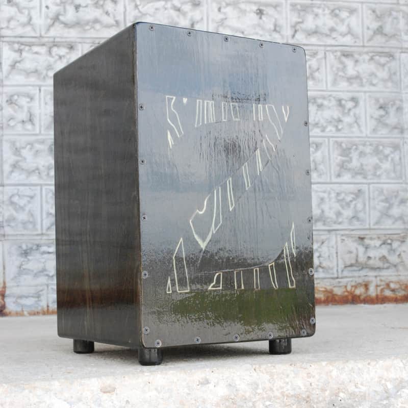 OzMo Cajon Drum 2017 Paint it Black image 1