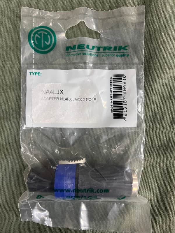 Neutrik NA4LJX to 1/4” adapter image 1