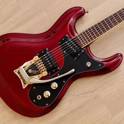 1993 Mosrite USA '64 Ventures Model "Built in Soul" Candy Apple Red w/ Vibramute, Case image 1
