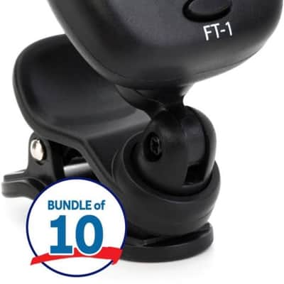 Fender FT-1 Pro Chromatic Clip-on Headstock Tuner 10-pack image 3