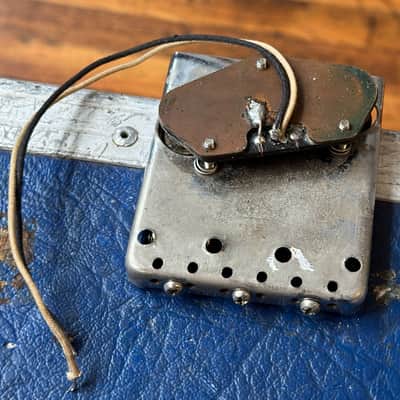 1960s Fender Telecaster Bridge Pickup & Bridge Plate - Pat No DES.164227 2,573,254 w/ Original Saddles - Top Loader & String Thru image 2