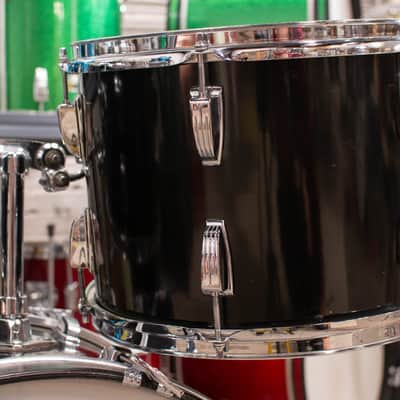 1980s Ludwig "Big Beat" Black Cortex Drum Kit image 9
