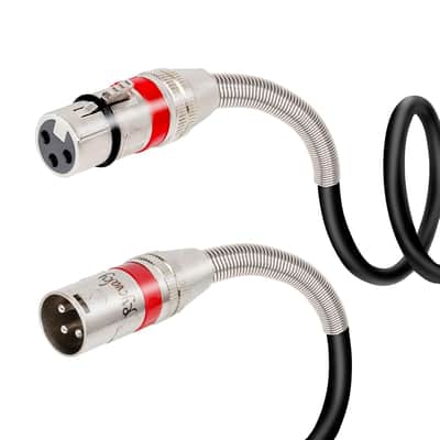 XLR Cables 50FT Long 1 Pack, Heavy Duty Oxygen-Free Copper 3-Pin Balanced Shielded XLR Male to Female Microphone Cable for Recording Studio Speaker, PA Systems, Audio Mixer and More image 4