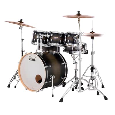 Pearl Decade Maple Satin Black Burst Kit 22/8/10/12/14/16/14 7pc Drum Shell Pack | Authorized Dealer image 2