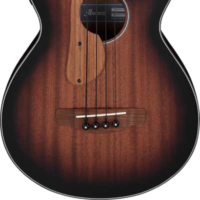 Ibanez AEGB24E Acoustic/Electric Bass Guitar - Mahogany Sunburst High Gloss image 1