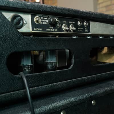 1969 Fender Bassman "Drip Edge" 2-Channel 50-Watt Guitar Amp Head & Cabinet image 6