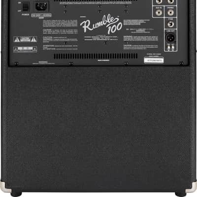 Fender Rumble 100 V3 100-Watt 1x12 Bass Combo - Black image 2