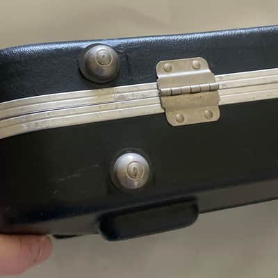 1990's Fender USA Stratocaster Telecaster Black Molded Hardshell Guitar Case Butterfly Latches image 8